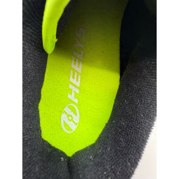 Heelys Pro 20 Prints Size 5 Youth Skate Shoes Black White Neon Green Turntable - Picture 9 of 12